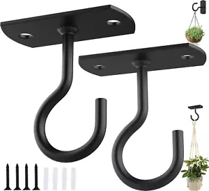 Ceiling Hooks for Hanging Plants 2Pack 2.5In,Wall Mount Hangers Plant Hooks,Wall - Picture 1 of 14