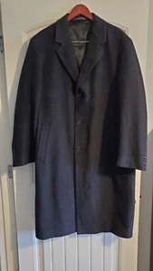 Stafford Long Wool Pea Coat, Charcoal / Dark Gray, Sz 42R, Wool/Nylon Shell - Picture 1 of 7