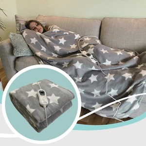 Luxury Star Heated Throw Blanket Soft Fleece, 180 x 130cm, 3 Heat Levels & Timer - Picture 1 of 16