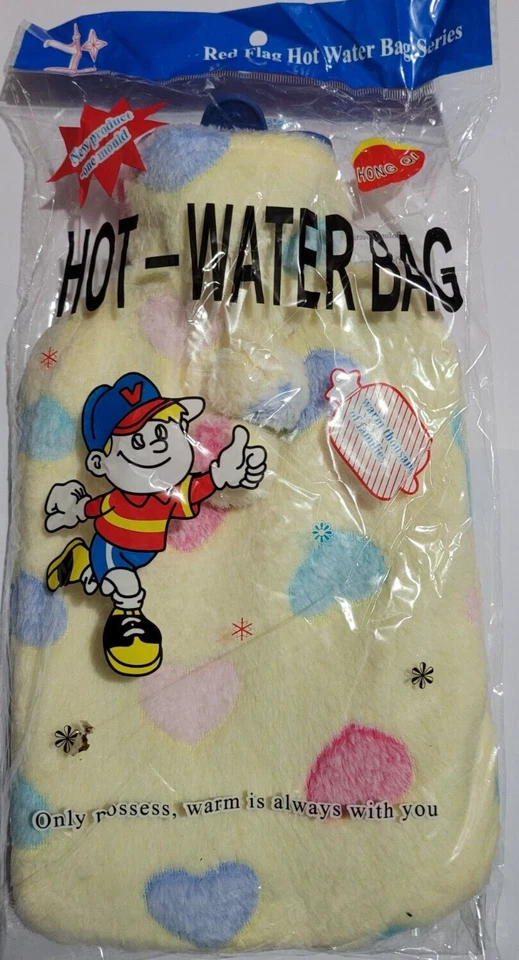 Botella de agua y bolsa de goma caliente relajante terapia de calor frío 12" X 6" amarillo Foto 1 de 4