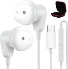 USB C Headphones for iPad Pro iPhone 15 Pro,USB Type C Earphones HiFi White 