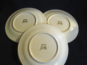 3 PLATOS DE CENA DE MARFIL HOMER LAUGHLIN FIESTAWARE 9 1/2" DE COLECCIÓN - Imagen 1 de 5