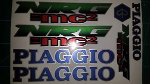Piaggio NRG MC2 Calcomanías / Conjunto de pegatinas a todo color Plata, azul, rojo, verde, - Imagen 1 de 12