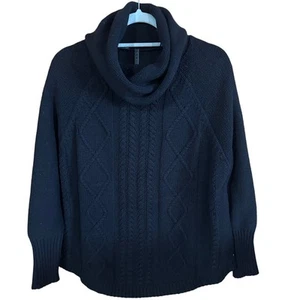 Guess Women's Black Angora-Blend Cowl Neck Cable Knit Sweater Size XS ~NWT~ - Picture 1 of 11