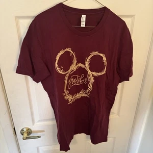 Camicia da donna in tela rossa Grateful Topolino Ringraziamento Vacanze SS | Taglia: L - Foto 1 di 6