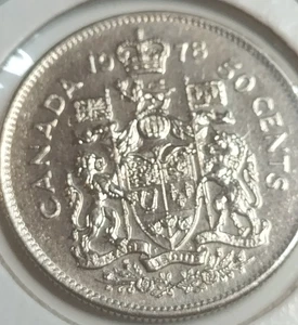 Moneda de 50 centavos Canadá 1978 prueba como joyas cuadradas - Imagen 1 de 3