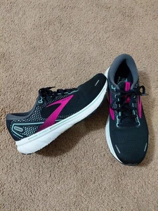 Brooks Ghost 14 Damen-Laufschuhe schwarz pink sportliche Turnschuhe Größe 9,5 (B) - Bild 1 von 9