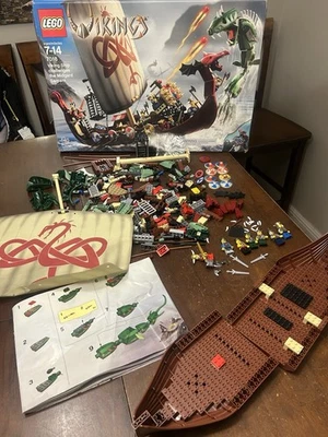 LEGO Vikings 7018 Viking Ship Challenges Midgard Serpent partial manual & BOX!!! - Image 1 of 4