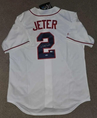 Camiseta deportiva Derek Jeter New York Yankees FIRMADA AUTOGRAFIADA estrellas y rayas patrióticas Foto 1 de 4