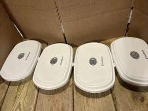 4 FOODSAVER Vacuum Storage Deli Containers 1/2 Quart White Foodsaver - Picture 1 of 7