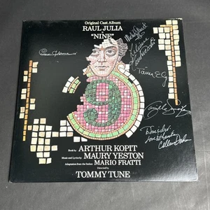 Raul Julia Nine Original Broadway Cast Recording 1982 CBS JS 38325 SIGNED COVER - Picture 1 of 15