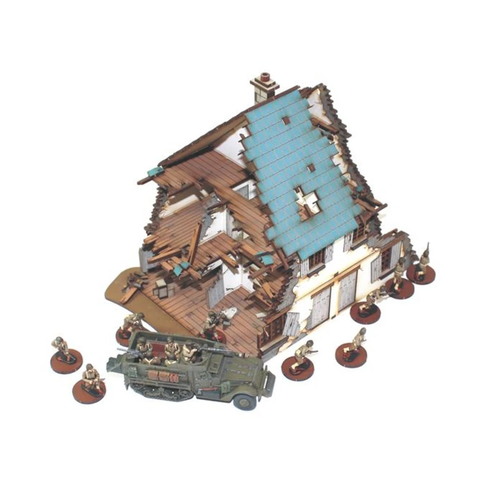 4Ground Terrain Semi Detached Cottages #1 - Damaged (Pre-Painted) New - Image 1 of 1