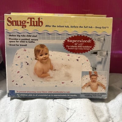 Bañera cómoda vintage años 90 "Después de la bañera infantil, antes de la bañera completa" (32"x21") seguridad ¡NUEVA! Foto 1 de 2