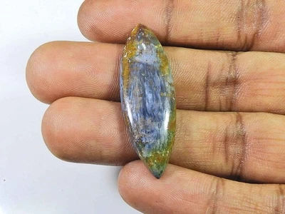 Piedra preciosa suelta cabujón cristalina marquesa natural Pitersite 14X43 mm 23 quilates U830 Foto 1 de 4