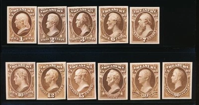 UNITED STATES (US) O72-O82 P4 TREASURY VF CARD PROOF SET NGAI - Image 1 of 2
