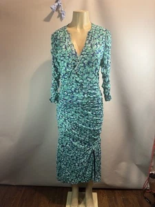 NWT $398 Diane Von Furstenberg Briella Bodycon Fit Ruched Dress BBMIO Size Large - Picture 1 of 20