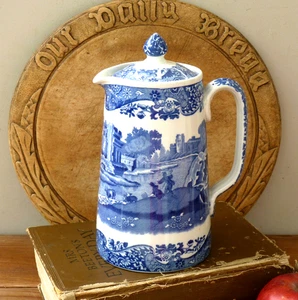 Copeland Spode Italian Blue & White hot water jug - Picture 1 of 7