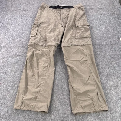Mountain Hardwear Pants Mens Large Khaki Cargo Hiking Zip Off Convertible OM2192 - Image 1 of 4