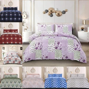 Luxury 4 Piece Complete Bedding Set Duvet Cover Fitted Sheet Pillow Cases Pack - Picture 1 of 35