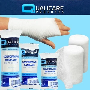 Conforming Stretch Bandage 5cm 7.5cm 10cm x 4m First Aid Sprain Wound Dressing - Picture 1 of 5