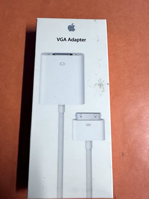 Genuine Apple 30-Pin to VGA Adapter Cable [A1368] for iPad, iPod, iPhone US spec - Image 1 of 3