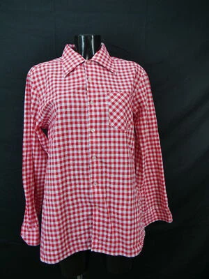 Gr.48 Trachtenbluse rot/weiß Bluse für Dirndl Seidensticker Baumwolle TB8840 - Bild 1 von 4