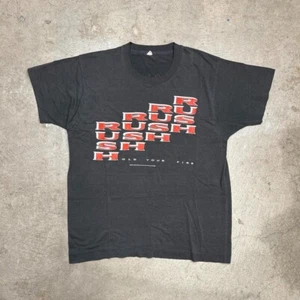 Vintage Rush Hold Your Fire 1987 Tour faded black rock band tee screen stars - Picture 1 of 7