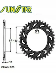 REAR SPROCKET 828 49 SUZUKI GSF 400 BANDIT '89-96, GSF 650 BANDIT '07-15 (CHAIN - Picture 1 of 4