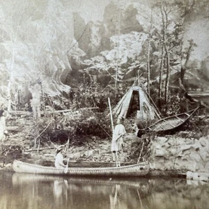 1898 SPORTSMAN'S EXPOSITION antique stereoview photograph BOSTON Native American - Picture 1 of 4