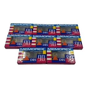 NOS Memorex DBS 90 Cassette Tapes SEALED Type 1 Normal Bias 8 Blank Tapes - Picture 1 of 9
