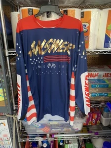 Answer Racing A22 Elite Redzone MX Off-Road Jersey Blue/Red Men's XL NWT - Picture 1 of 8