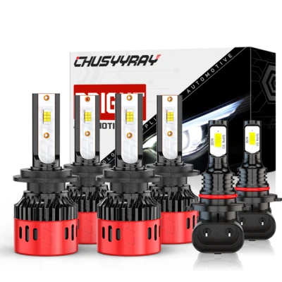 Farol Hi/Lo LED 6x para Chrysler Crossfire 2004 - 2007 2008 + lâmpadas de neblina - Imagem 1 de 4