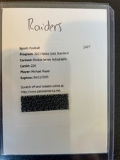 2023 Panini Gold Standard Michael Mayer Auto Raiders Redemption