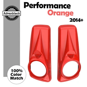 Tapas de altavoz Advanblack PERFORMANCE NARANJA 8" alforja para Harley Touring 14+ - Imagen 1 de 7