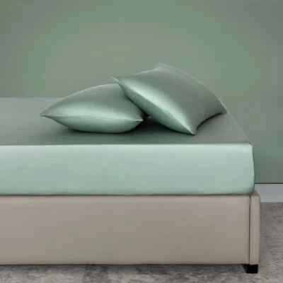 Fundas de colchón con bandas elásticas y sábanas ajustables 100 % bambú 3 piezas Foto 1 de 4