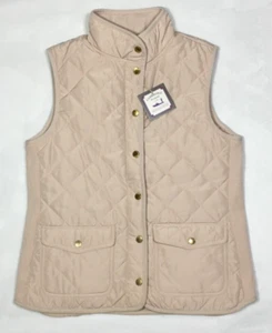 Cambridge Dry Goods Quilted Vest M Women's Pink Zip Snap Up Pockets Bust 39" New - Picture 1 of 8