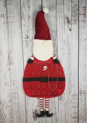 POTTERY BARN KIDS JOLLY SANTA FLAT ADVENT CALENDAR  - Image 1 of 3