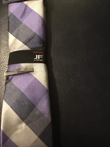 J. Ferrar Men's Neck Tie Purple / Navy - Narrow MSRP $34 - Picture 1 of 2