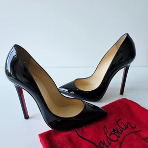 Christian Louboutin Pigalle 120 schwarze Patentpumpen 38 So Kate Dekolleté - Bild 1 von 13