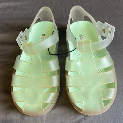 Girls Kidgets Jelly Sandals Size 10 Clear Green NWT - Image 1 of 4