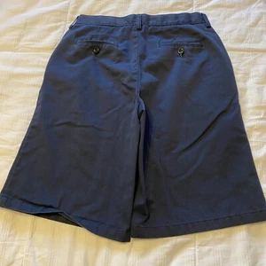 Land's End Boys Navy Blue Chino Shorts Size 18 Slim School Uniform Approved - Picture 1 of 10