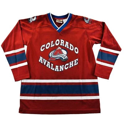 Camiseta deportiva de hockey vintage de los 90 de la NHL Colorado Avalanche gol ganador juvenil L 16/18 usada en excelente estado Foto 1 de 4