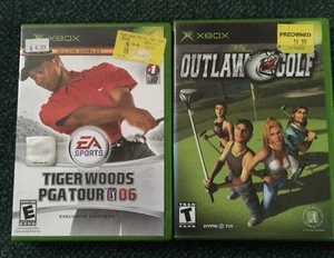 XBOX GAMES OUTLAW GOLF AND TIGER WOODS PGA TOUR 06 W/books - Imagen 1 de 7