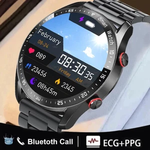 2023 Smart Watch For Men/Women Waterproof Smartwatch Bluetooth Phone Samsung - Picture 1 of 10
