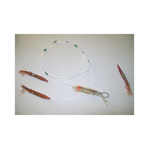 TRAINA TERMINALE FILOSA SQUID JIG TIGRATO DA PALAMITE TONNETTI E ALLETTERATI - Immagine 1 di 1