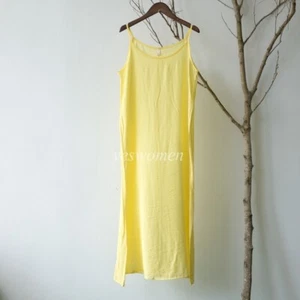 Women Cotton Silk Camisole Slips Shirt Dress Petticoats Nightgown Chemise Dress - Picture 1 of 22