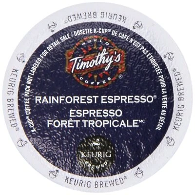Timothy's World Coffee Rainforest Espresso Kcup 24 Count pack Of 2 - Image 1 of 4