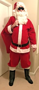 Mens Deluxe Luxury Santa Claus Suit Fancy Costume 10 Piece Father Christmas Pro - Picture 1 of 17