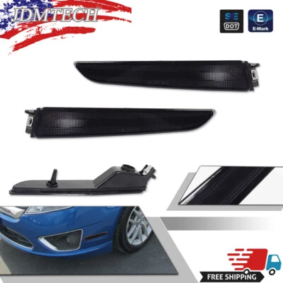 Kit de carcasas de luz de señalización lateral para parachoques delantero con lente de humo Ford Fusion 2010-2012 Foto 1 de 4