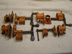 4 USA Pony Rohrschellen 3) für 3/4" Rohr (1 mit gebrochenem Knopf & 1) für 1/2" Rohr - Bild 1 von 8